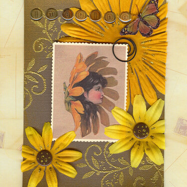 sunflower postcard
