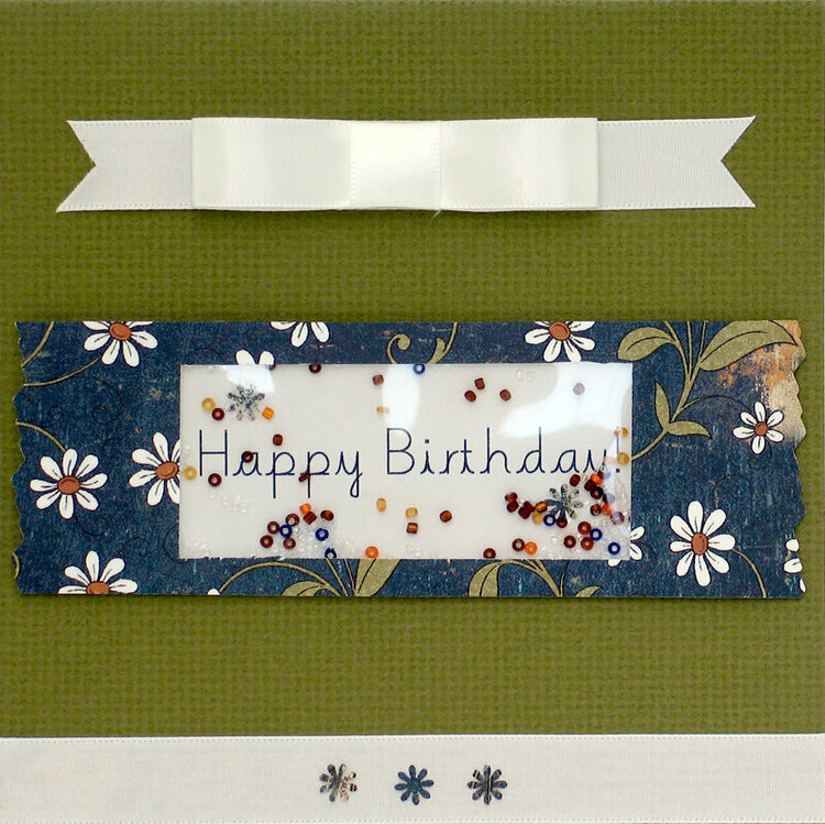 Happy Birthday 6X6 Card with Shaker Box