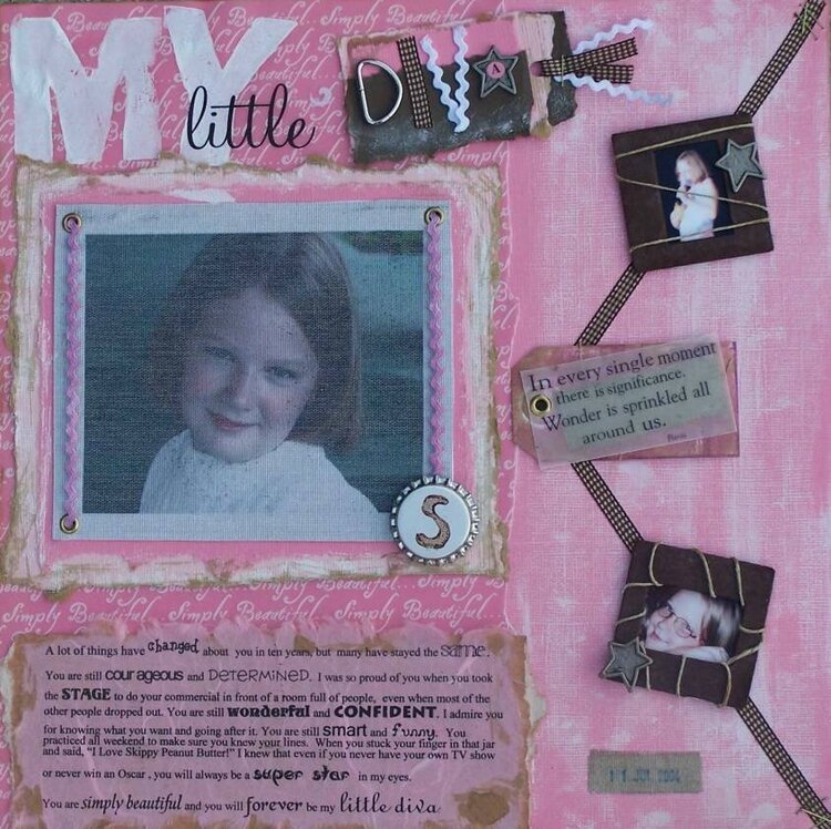 Scrap Pack Challenge LO: My Little Diva!