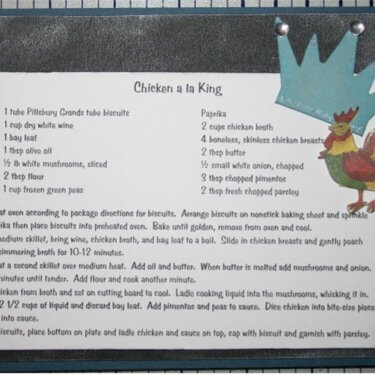 Recipe Card - Chicken ala King