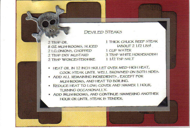Recipe Card - Deviled Steak