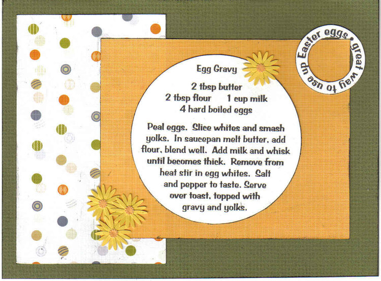Recipe Card - Egg Gravy