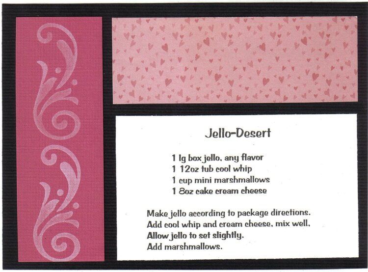 Recipe Card - Jello-Desert