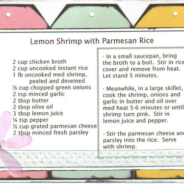 Recipe card - Lemon Shrimp with Parmesan Rice