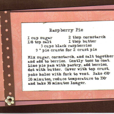 Recipe Card - Raspberry Pie