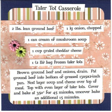 Tater Tot Casserole recipe