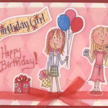 Pink &quot;Birthday Girl&quot; Card