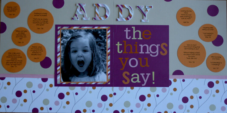 the things you say!