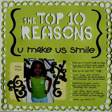 the top 10 reasons u make us smile