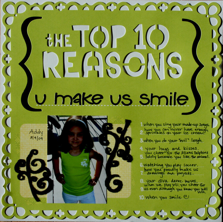 the top 10 reasons u make us smile