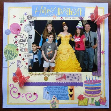 Happy Birthday in Disney with Belle