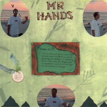 Mr.Hands 2nd page of scrapbook