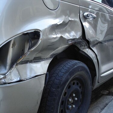 Pic #2 DD&#039;s car after accident today 4/16/08.