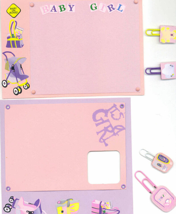 baby girl altered paper clip sets