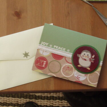 Penguin Chirstmas Card and Envie