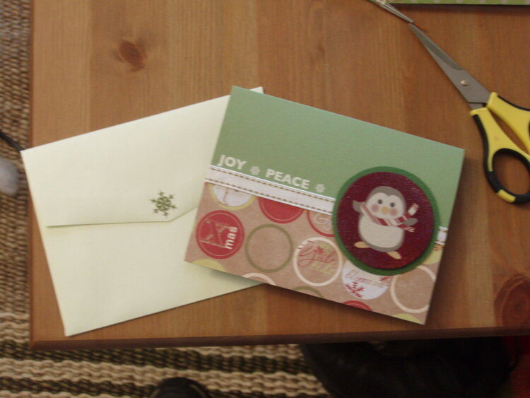 Penguin Chirstmas Card and Envie