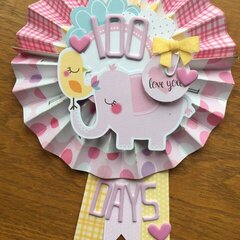 A badge for my granddaughter's 100th day photo