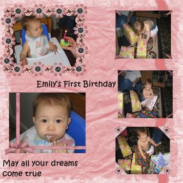 Emily&#039;s first birthday