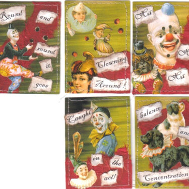 clowning around Artist trading cards