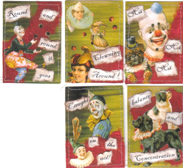 clowning around Artist trading cards