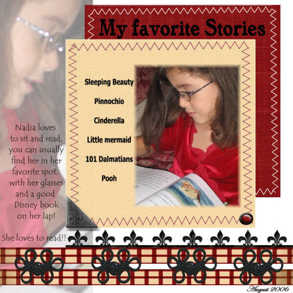 My favorite stories~reading layout