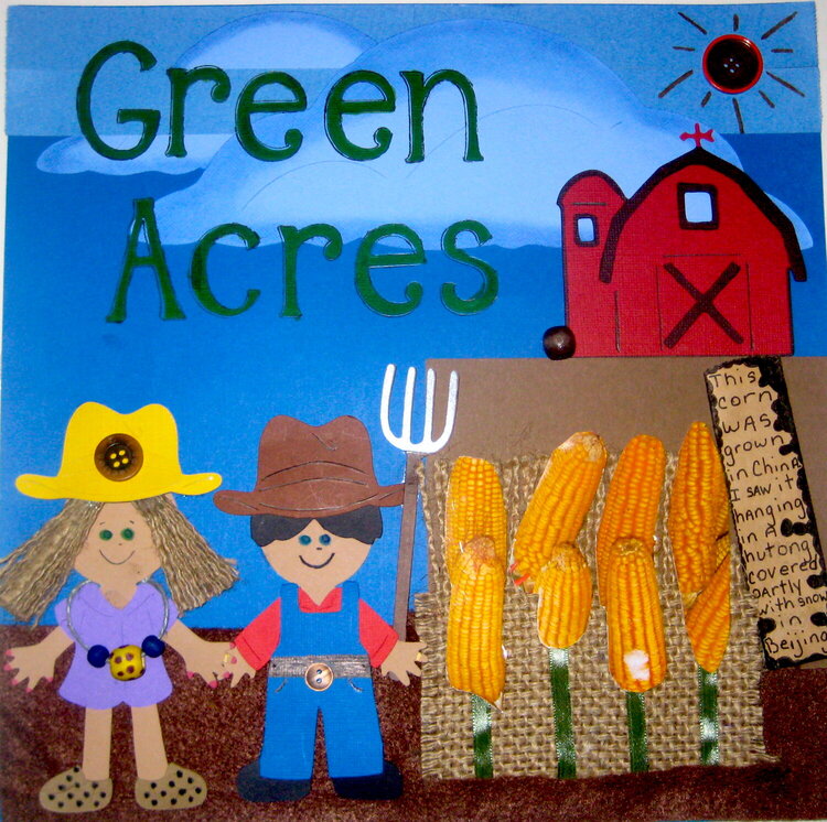LO done for Scrap Pack Contest- GREEN ACRES