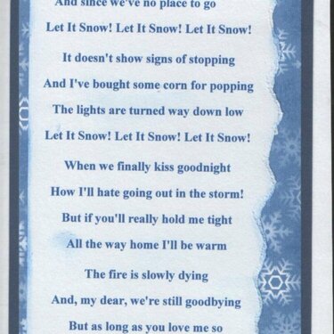 Let It Snow Poem