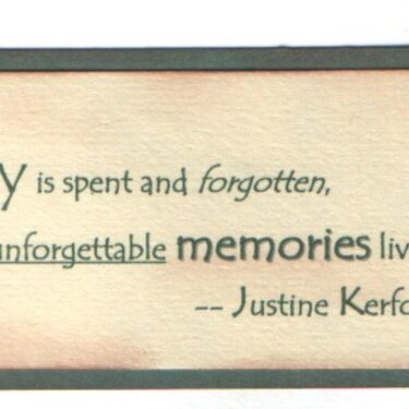 Memories Word Label