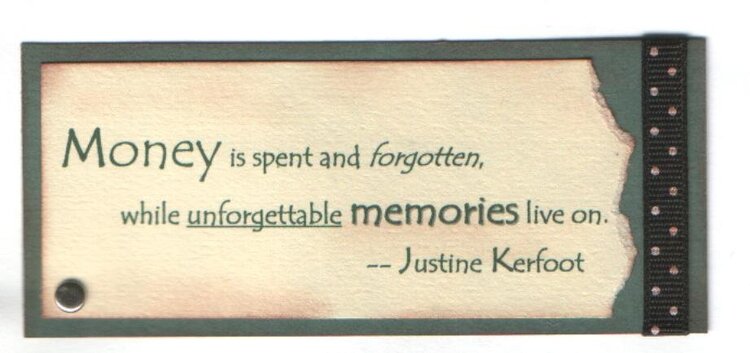 Memories Word Label