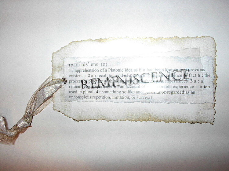 Reminiscense Definition Tag