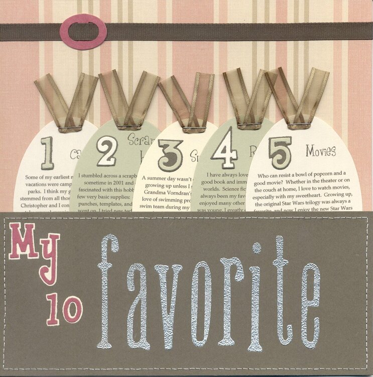 Book of Me - My 10 Favorite Things to Do page 1