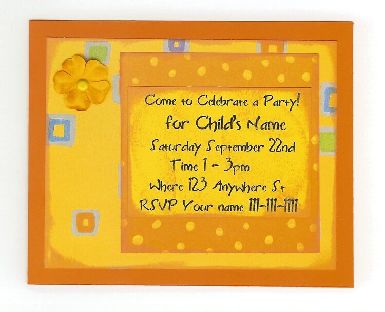 Sample Birthday Party Invitation