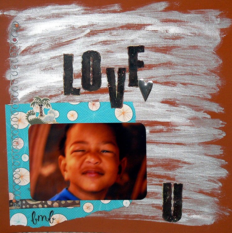 Love U scraplift from Maria Abuzman in 52 Scrap Challenges by Elsie Flanigan