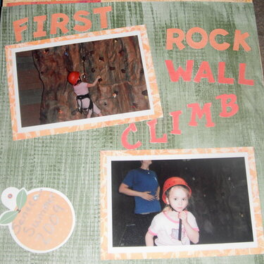 First Rock Wall Climb
