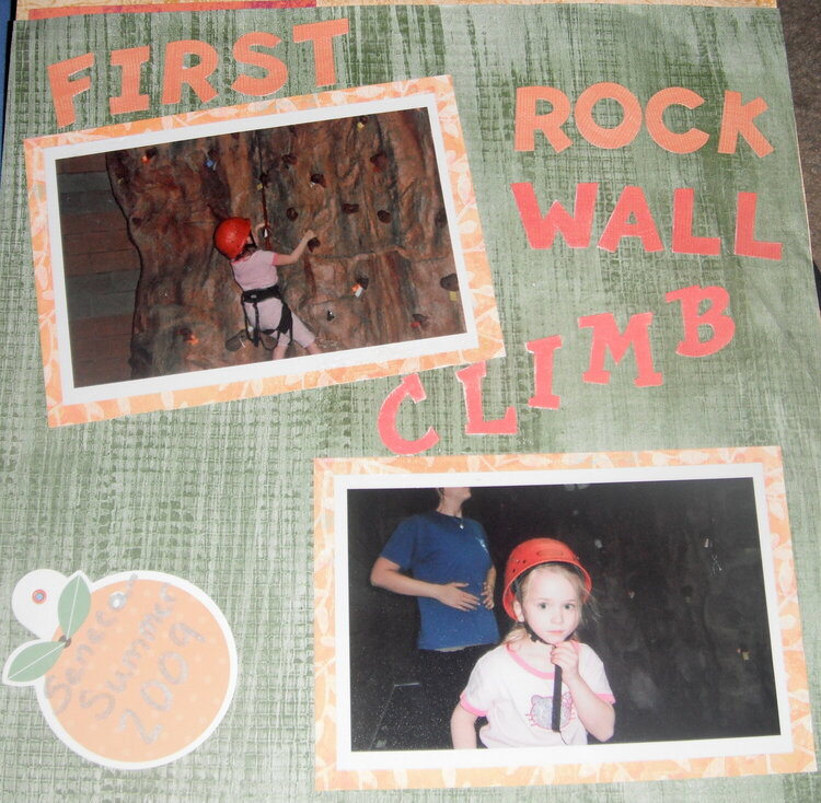 First Rock Wall Climb