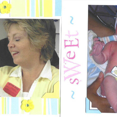 My first layouts with pictures of my new nephew!