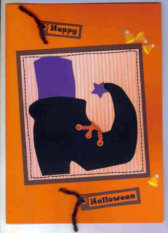 Halloween &amp;quot;boot pattern from Paper Craft October 2006&amp;quot;