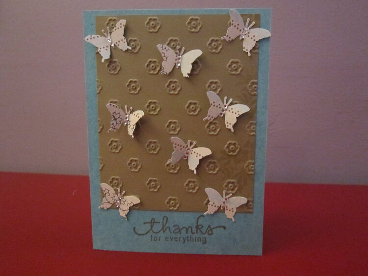 Butterfly Thank You/Retirement card