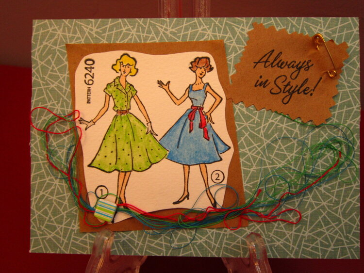 Sewing themed card