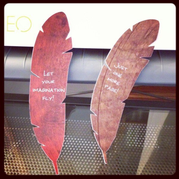 feather bookmarks