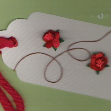 Valentine&#039;s Day Tag w/Wire &amp; Roses