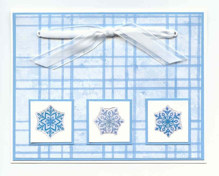 Winter:  Snowflake Card (Light)