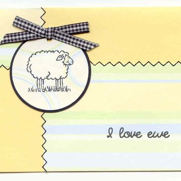 Card:  I Love Ewe (Yellow)