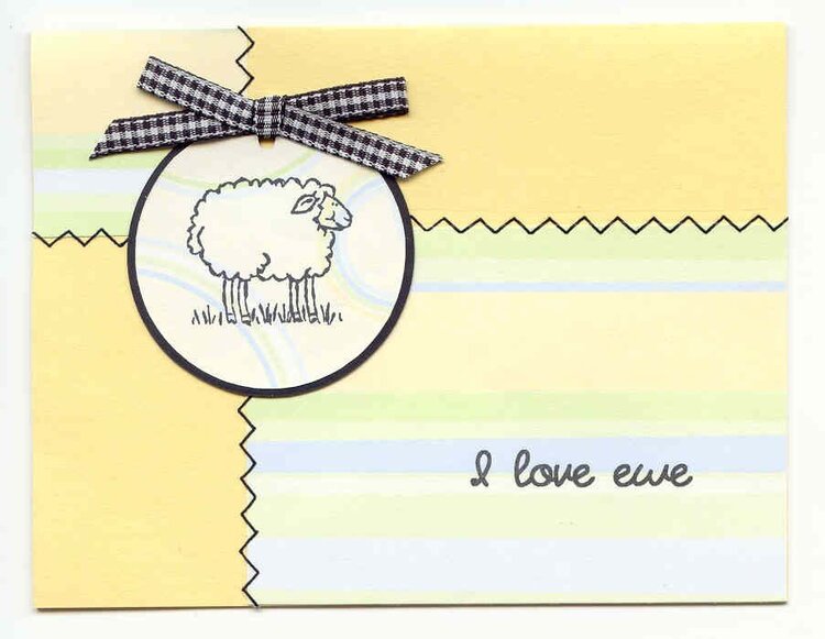 Card:  I Love Ewe (Yellow)