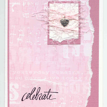 Card:  Bazzill Pink (Baggie Swap)