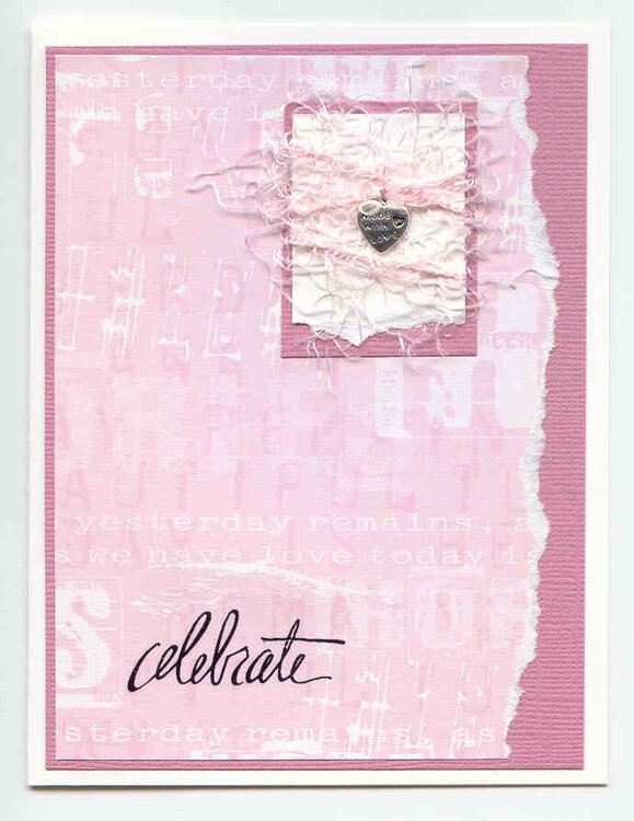 Card:  Bazzill Pink (Baggie Swap)
