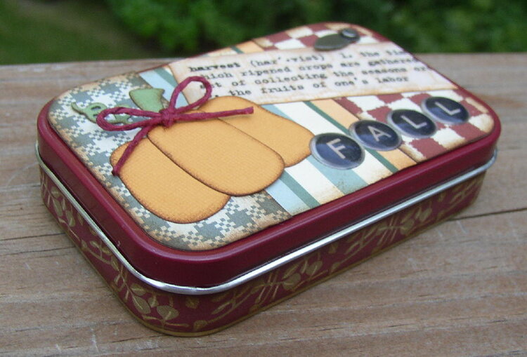 ~ Altered Tins: Fall (side view 1) ~