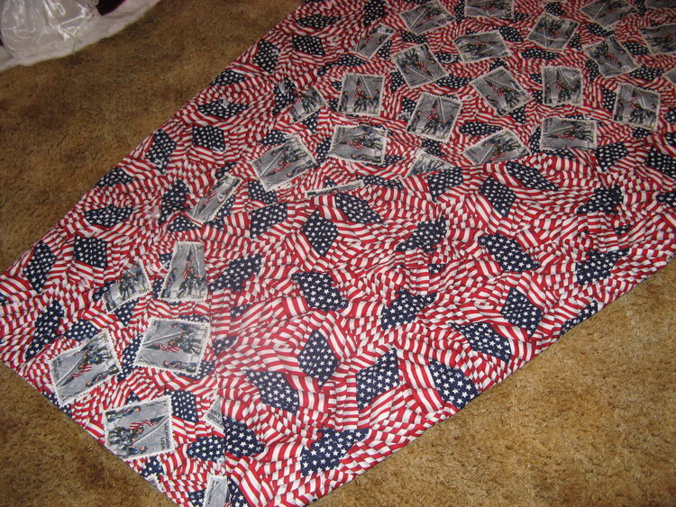 9/11 Quilt showing Back