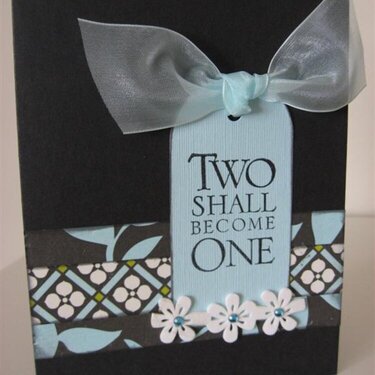 &quot;Two Shall Become One&quot; Wedding Card