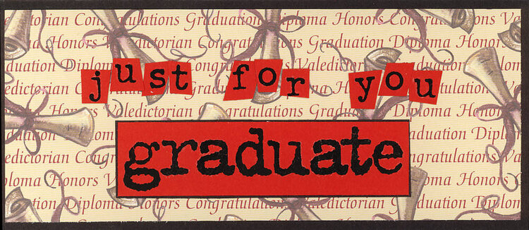 Graduation enclosure style card